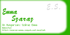 emma szaraz business card
